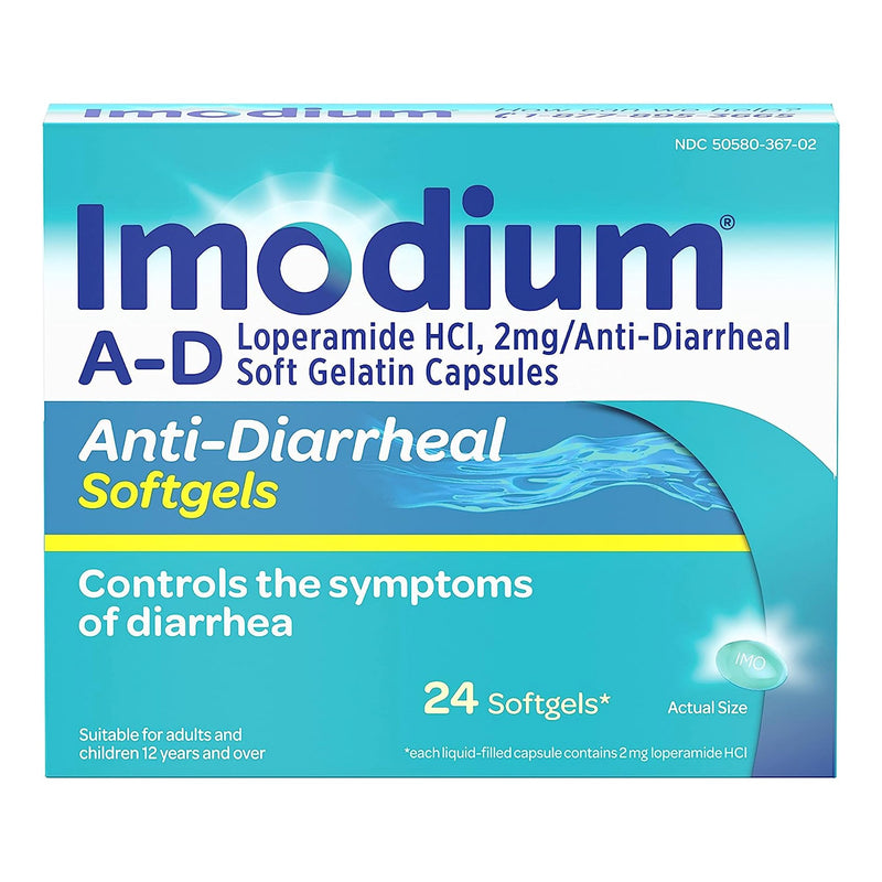 Imodium® A-D Anti-Diarrheal 2 mg Strength Caplet 24 per Box (1228856_BX) 24/BX