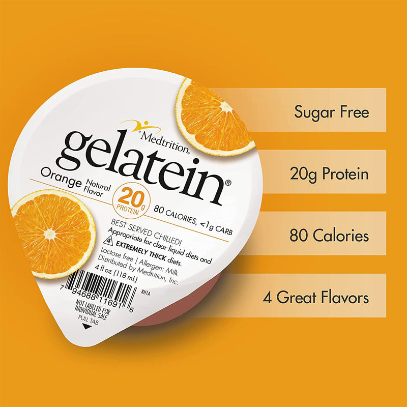 Gelatein® Oral Supplement Orange Flavor Gel 4 oz. Cup (778507_EA) 1/EA
