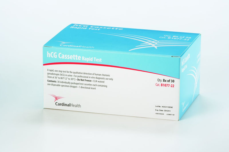 Cardinal Reproductive Health Test Kit hCG Pregnancy Test 30 Tests CLIA Waived Sample Dependent (834534_BX) 30/BX
