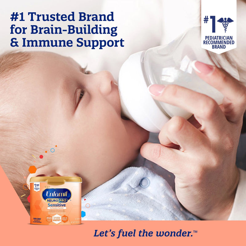 Enfamil NeuroPro™ Sensitive Infant Formula Unflavored 19.5 oz. Canister Powder Milk-Based Lactose Intolerance (1201013_CS) 4/CS