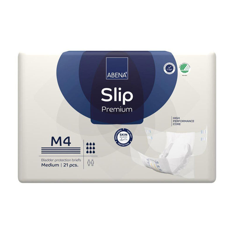 Abena® Slip Premium M4 Unisex Adult Incontinence Brief Medium Disposable Heavy Absorbency (1218203_CS) 84/CS