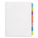 Avery® Big Tab Printable White Label Tab Dividers, 8-Tab, 11 x 8.5, White, 20 Sets (AVE14435)