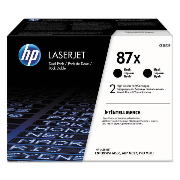 HP HP 87X, (CF287X-D) 2-Pack High-Yield Black Original LaserJet Toner Cartridges (HEWCF287XD)