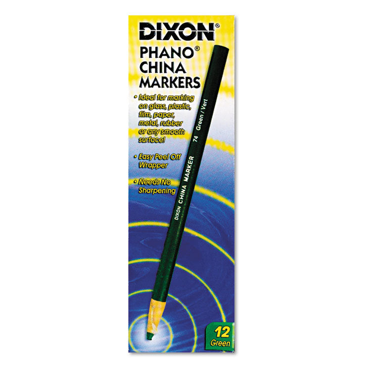 Dixon® China Marker, Green, Dozen (DIX00074)