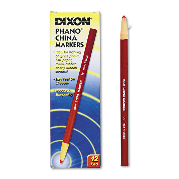Dixon® China Marker, Red, Dozen (DIX00079)
