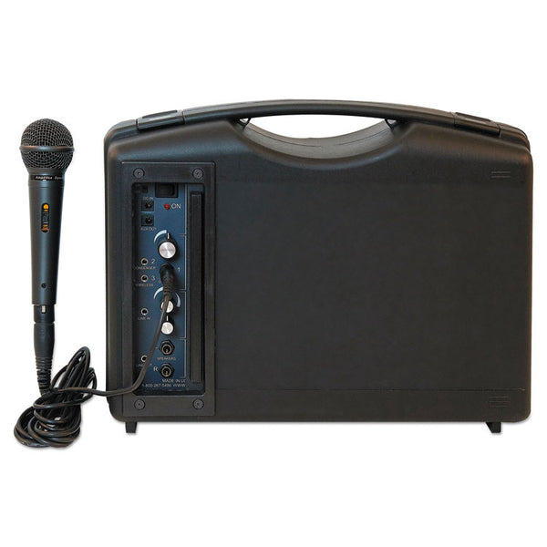 AmpliVox® Bluetooth Audio Portable Buddy with Wired Mic, 50 W, Black (APLS222A) Each