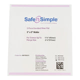 Safe n Simple™ Ostomy Barrier Trim to Fit, Standard Wear Flexible Tape 57 mm Flange Up to 1-3/4 Inch Opening 5 X 5 Inch (1245142_BX) 10/BX