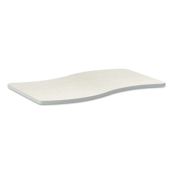 HON® Build Ribbon Shape Table Top, 54w x 30d, Silver Mesh (HONSW3054ENB9K)
