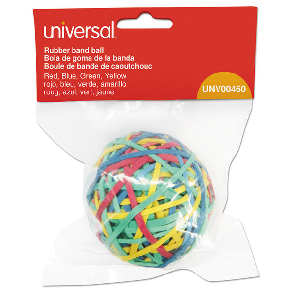 Universal® Rubber Band Ball, 3" Diameter, Size 32, Assorted Colors, 260/Pack (UNV00460)