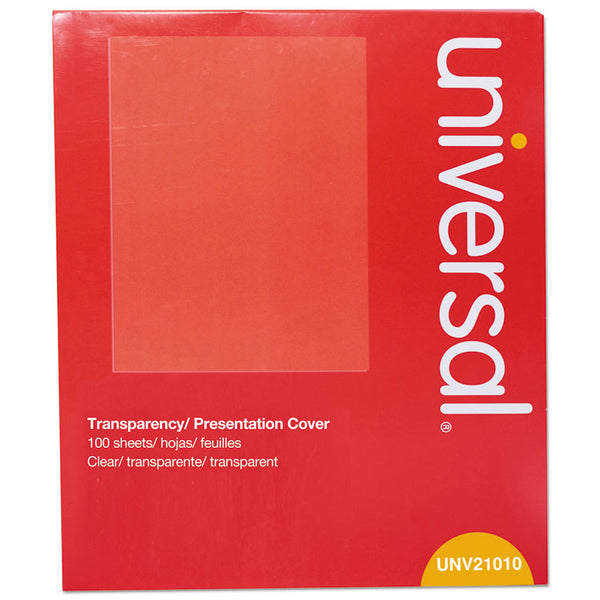 Universal® Black and White Laser Printer Transparency Film, 8.5 x 11, 100/Pack (UNV21010)