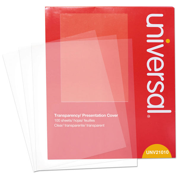 Universal® Black and White Laser Printer Transparency Film, 8.5 x 11, 100/Pack (UNV21010)