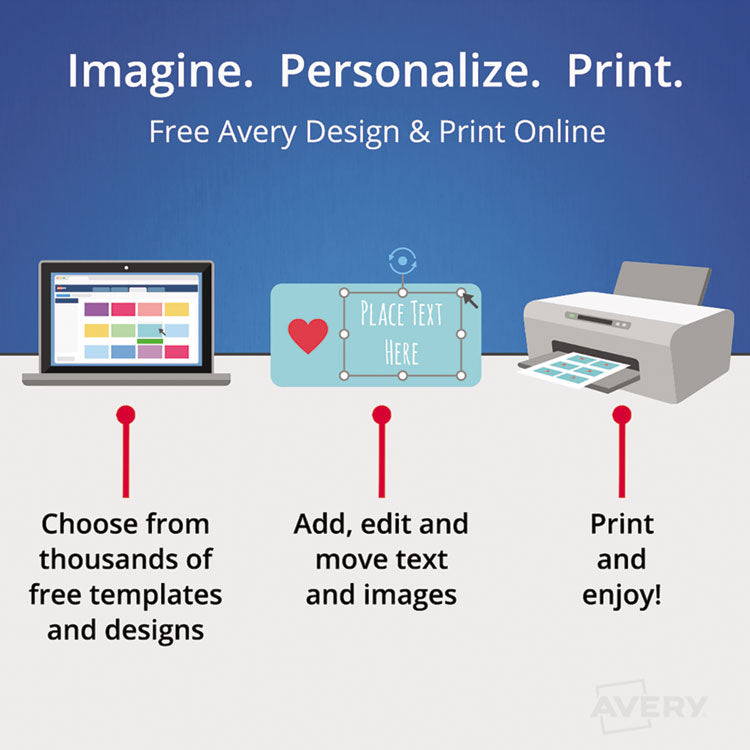 Avery® Printable 4" x 6" - Permanent File Folder Labels, 0.69 x 3.44, White, 7/Sheet, 36 Sheets/Pack, (5202) (AVE05202)