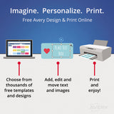 Avery® Foil Mailing Labels, Inkjet Printers, 0.75 x 2.25, Silver, 30/Sheet, 10 Sheets/Pack (AVE8986) Pack of 300
