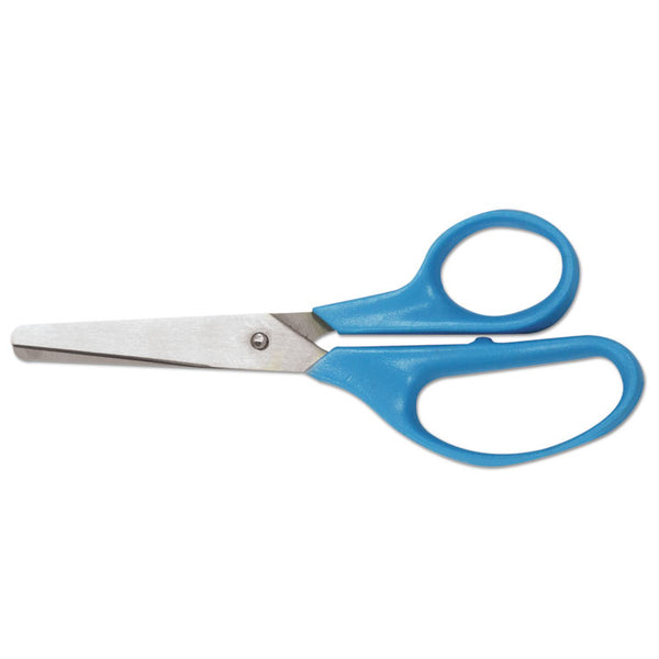 Universal® Kids' Scissors, Rounded Tip, 5" Long, 1.75" Cut Length, Assorted Straight Handles, 2/Pack (UNV92024)