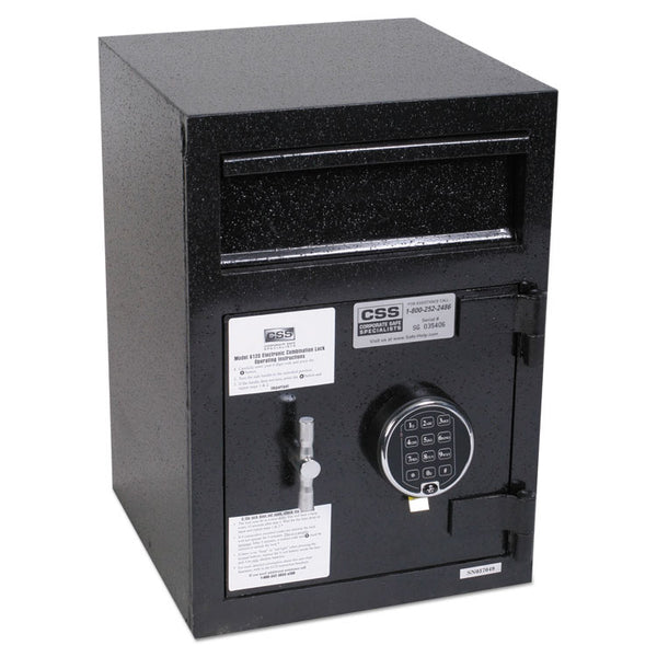 FireKing® Depository Security Safe, 0.95 cu ft, 14 x 15.5 x 20, Black (FIRSB2014BLEL) Each