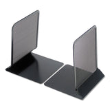 Universal® Metal Mesh Bookends, Nonskid, 5.38 x 5.38 x 6.75, Black, 1 Pair (UNV20025) 1 Pair