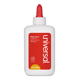 Universal® Washable White Glue, 4 oz, Dries Clear, 3/Pack (UNV46064) Pack of 3