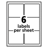 Avery® Vibrant Laser Color-Print Labels w/ Sure Feed, 3 x 3.75, White, 150/PK (AVE6874)