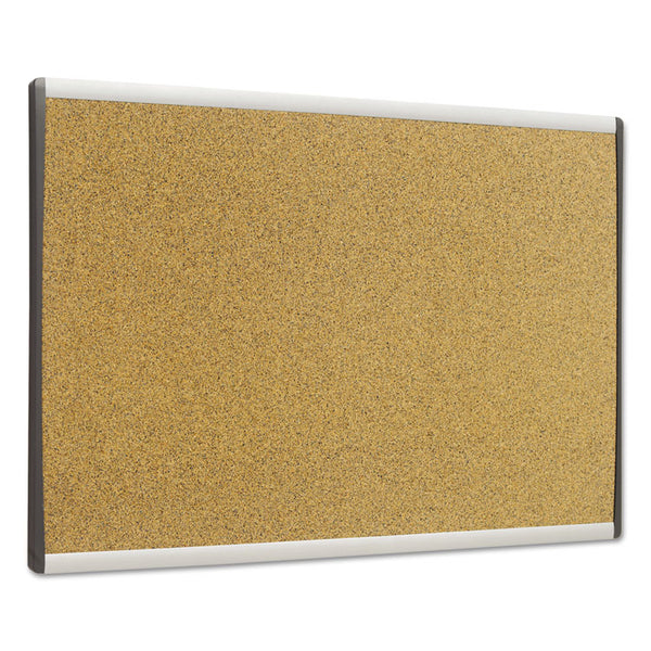 Quartet® ARC Frame Cubicle Cork Board, 24 x 14, Tan Surface, Silver Aluminum Frame (QRTARCB2414)