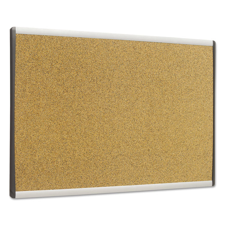 Quartet® ARC Frame Cubicle Cork Board, 24 x 14, Tan Surface, Silver Aluminum Frame (QRTARCB2414)