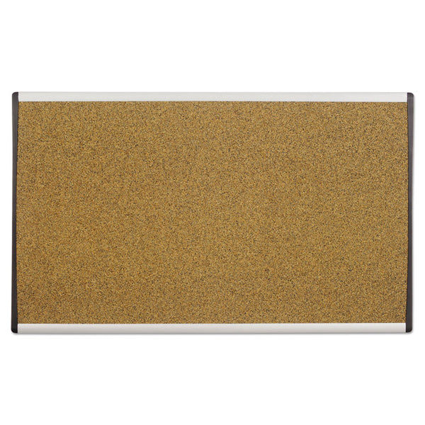 Quartet® ARC Frame Cubicle Cork Board, 24 x 14, Tan Surface, Silver Aluminum Frame (QRTARCB2414)