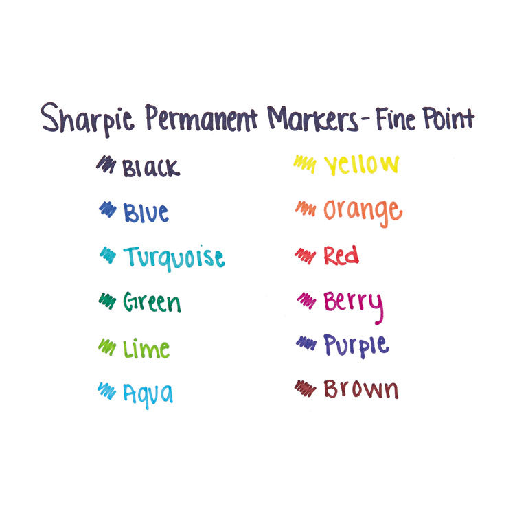 Sharpie® Fine Tip Permanent Marker, Fine Bullet Tip, Purple, Dozen (SAN30008) 1 Dozen