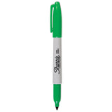 Sharpie® Fine Bullet Tip Permanent Marker, Green, Dozen (SAN30004) 1 Dozen