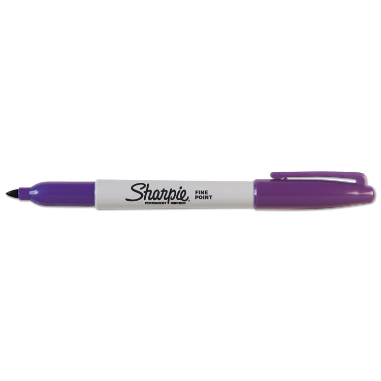 Sharpie® Fine Tip Permanent Marker, Fine Bullet Tip, Purple, Dozen (SAN30008) 1 Dozen