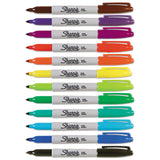 Sharpie® Fine Tip Permanent Marker, Fine Bullet Tip, Assorted Colors, 12/Set (SAN30072)