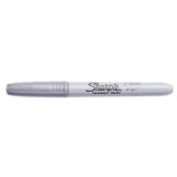 Sharpie® Metallic Fine Point Permanent Markers, Fine Bullet Tip, Metallic Silver, 4/Pack (SAN39109PP) Pack of 4