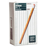 Dixon® No. 2 Pencil Value Pack, HB (#2), Black Lead, Yellow Barrel, 144/Box (DIX14412) Box of 144