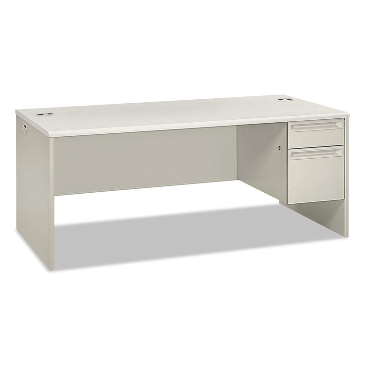 HON® 38000 Series Right Pedestal Desk, 72" x 36" x 30", Light Gray/Silver (HON38293RB9Q) Each