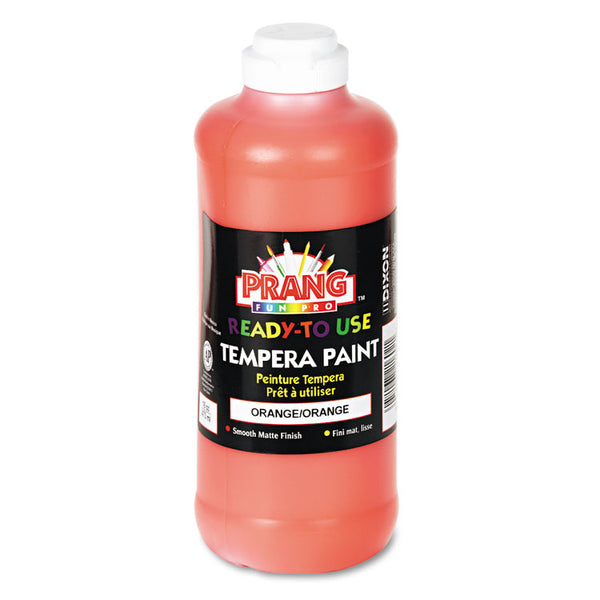 Prang® Ready-to-Use Tempera Paint, Orange, 16 oz Dispenser-Cap Bottle (DIX21602) Each