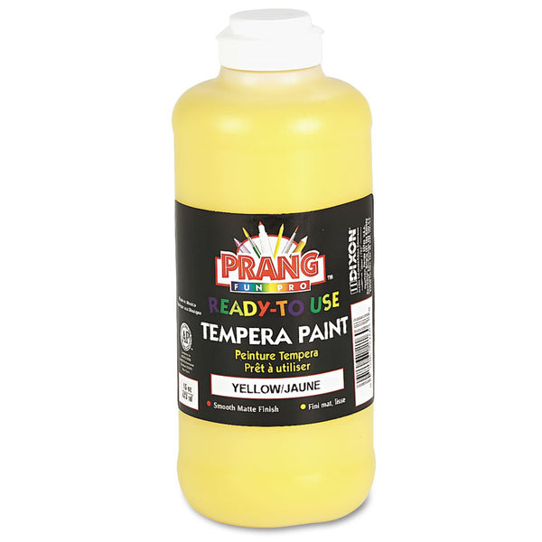 Prang® Ready-to-Use Tempera Paint, Yellow, 16 oz Dispenser-Cap Bottle (DIX21603) Each