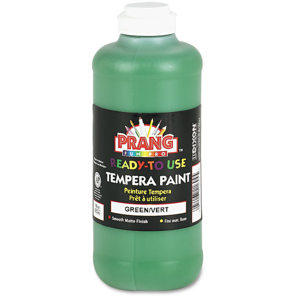 Prang® Ready-to-Use Tempera Paint, Green, 16 oz Dispenser-Cap Bottle (DIX21604) Each