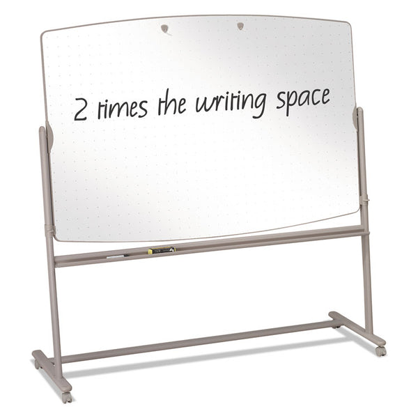 Quartet® Total Erase Reversible Mobile Presentation Easel, Large, 72 x 48, White Surface, Neutral/Beige Steel Frame (QRT3640TE)