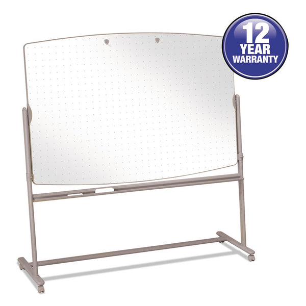 Quartet® Total Erase Reversible Mobile Presentation Easel, Large, 72 x 48, White Surface, Neutral/Beige Steel Frame (QRT3640TE)