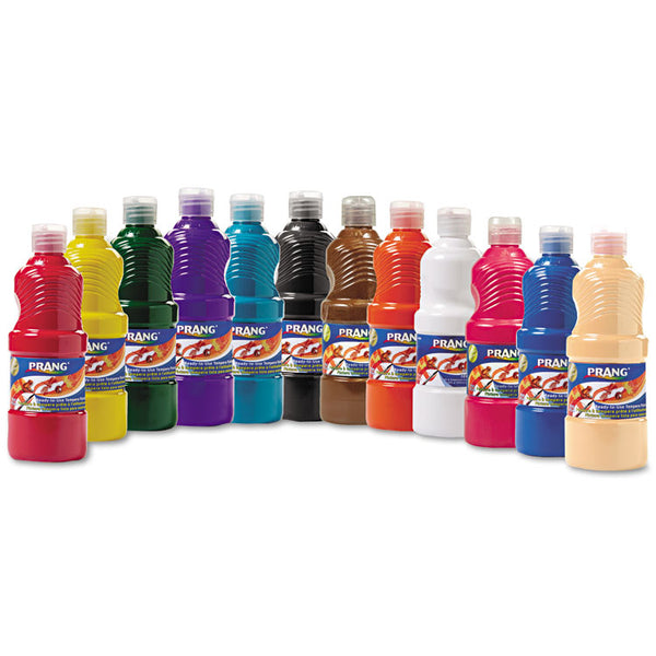 Prang® Ready-to-Use Tempera Paint, 12 Assorted Colors, 16 oz Bottle, 12/Pack (DIX21696) Pack of 12