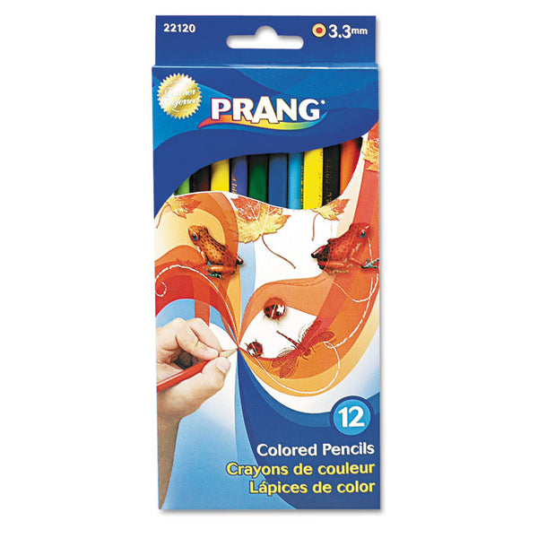 Prang® Colored Pencil Sets, 3.3 mm, 2B, Assorted Lead and Barrel Colors, Dozen (DIX22120) Set of 12