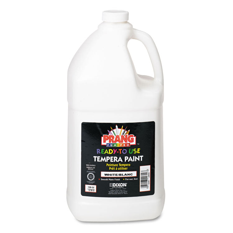 Prang® Ready-to-Use Tempera Paint, White, 1 gal Bottle (DIX22809) Each