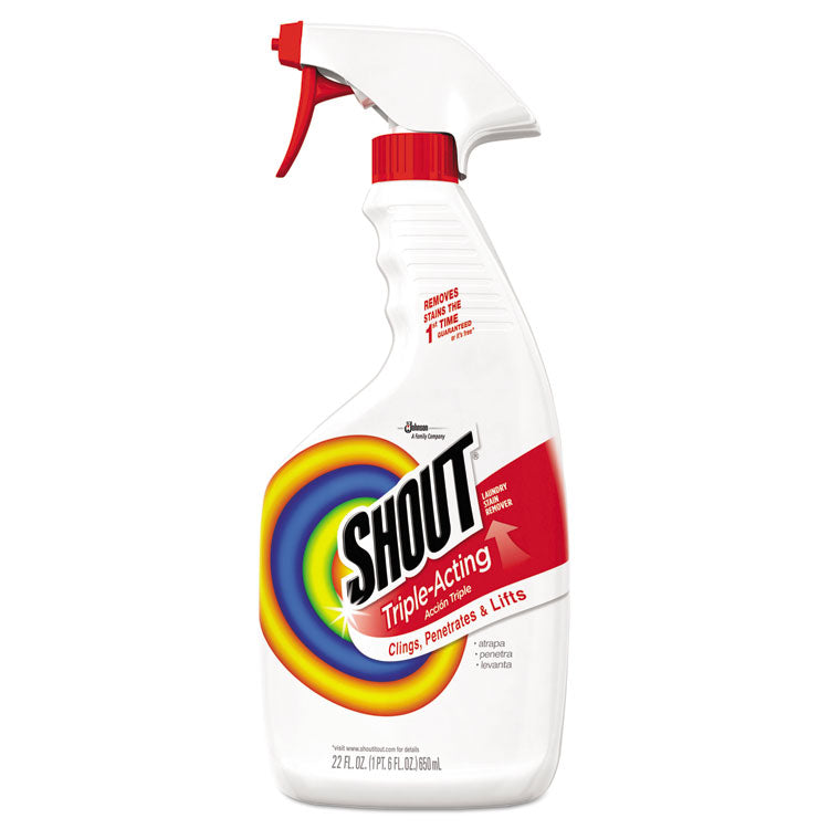 Shout® Laundry Stain Treatment, 22 oz Spray Bottle, 8/Carton (SJN356160) Case of 8