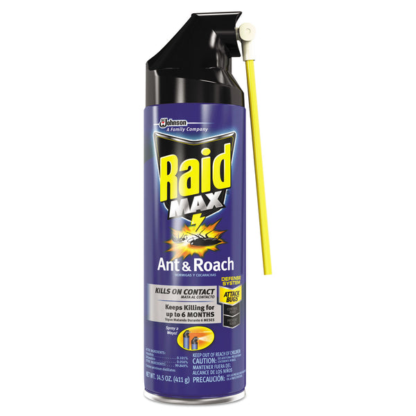 Raid Ant/Roach Killer, 14.5 oz Aerosol Spray, Unscented (SJN345742EA) Each