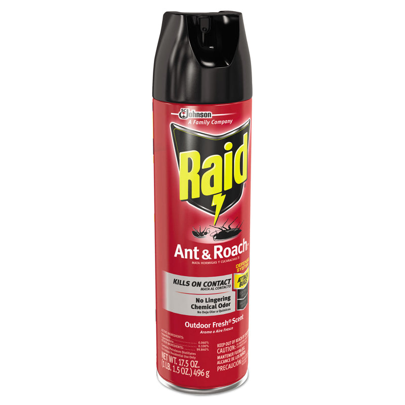 Raid Ant and Roach Killer, 17.5 oz Aerosol Spray, Outdoor Fresh (SJN366000EA) Each