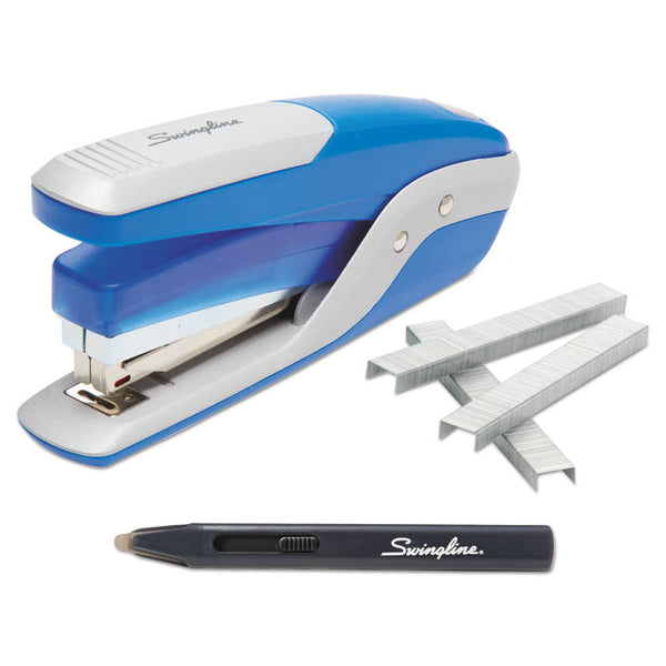 Swingline® Quick Touch Stapler Value Pack, 28-Sheet Capacity, Blue/Silver (SWI64584)