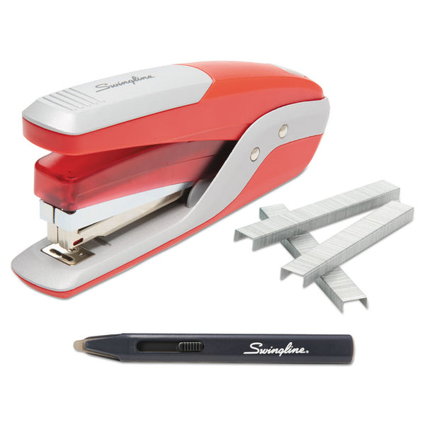 Swingline® Quick Touch Stapler Value Pack, 28-Sheet Capacity, Red/Silver (SWI64589)