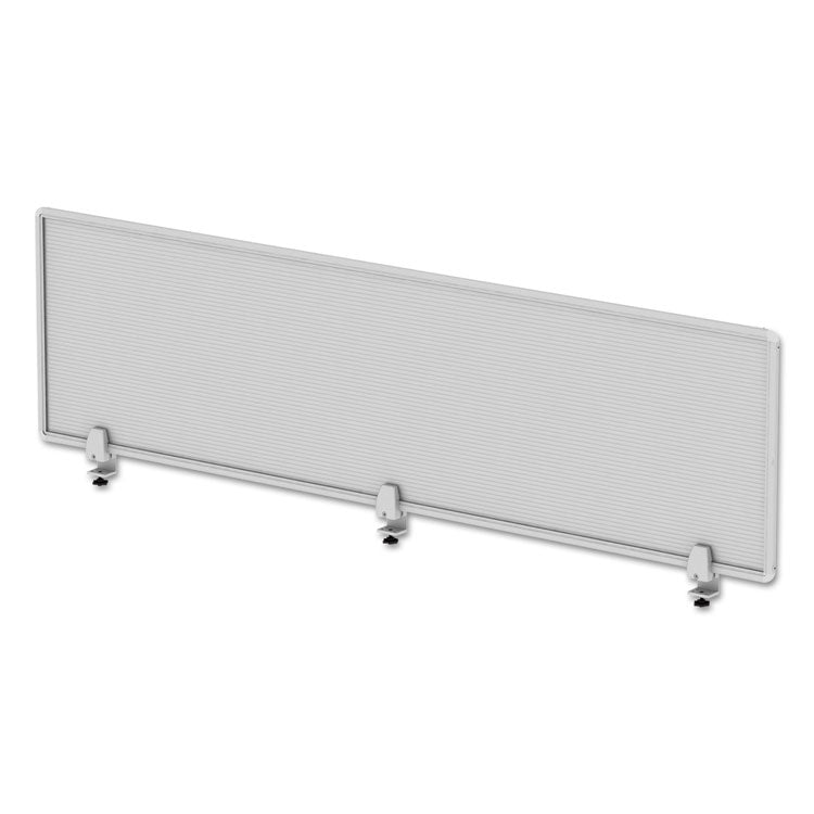 Alera® Polycarbonate Privacy Panel, 65w x 0.5d x 18h, Silver/Clear (ALEPP6518)