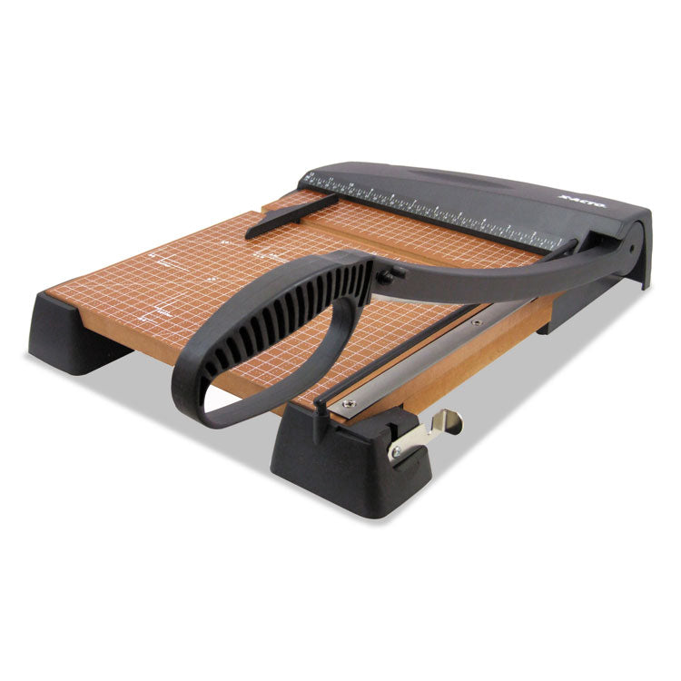 X-ACTO® Heavy-Duty Wood Base Guillotine Trimmer, 12 Sheets, 12" Cut Length, 12 x 12 (EPI26312LMR) Each
