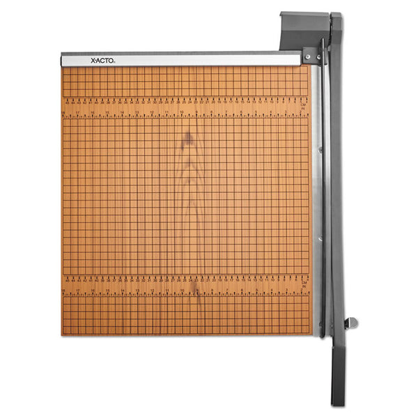 X-ACTO® Square Commercial Grade Wood Base Guillotine Trimmer, 15 Sheets, 18" Cut Length, 18 x 18 (EPI26618LMR) Each