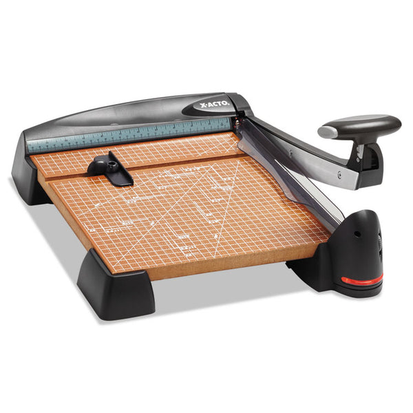 X-ACTO® 12-Sheet Laser Guillotine Trimmer, 2" Cut Length, Wood Base, 12 x 12 (EPI26642LMR) Each