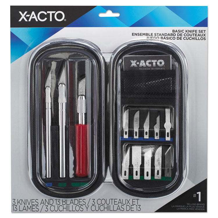 X-ACTO® Knife Set, 3 Knives, 10 Blades, Carrying Case (EPIX5285) 1 Set